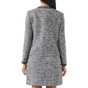 L.K. Bennett Charlie Black & Ivory Tweed & Trim Jacket